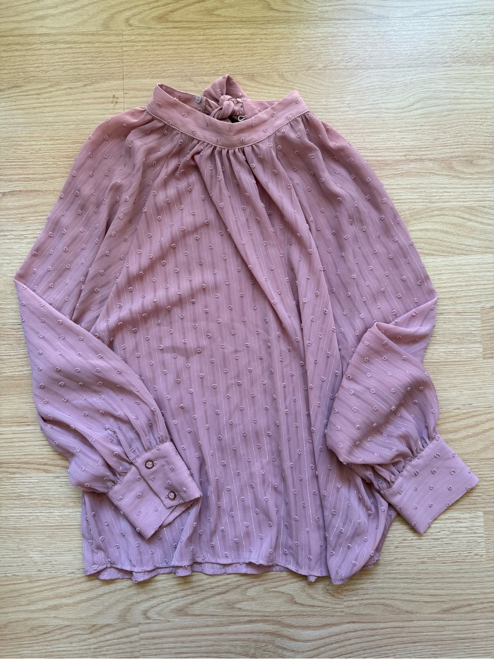Zara Womens pink long sleeve blouse size medium